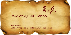 Repiczky Julianna névjegykártya